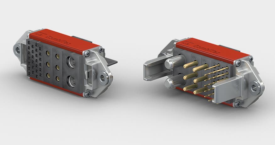 Combitac features individual custom combinations for various types of contact systems such as electrical, fluid, signal, data, pneumatic all in a compact frame our housing.