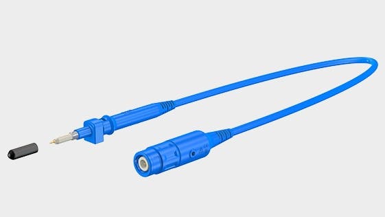 Test image with Isoprobe IV – 100:1, safety high-frequency 100:1 test prob of compact design. As a result of its low input capacitance and high input resistance.