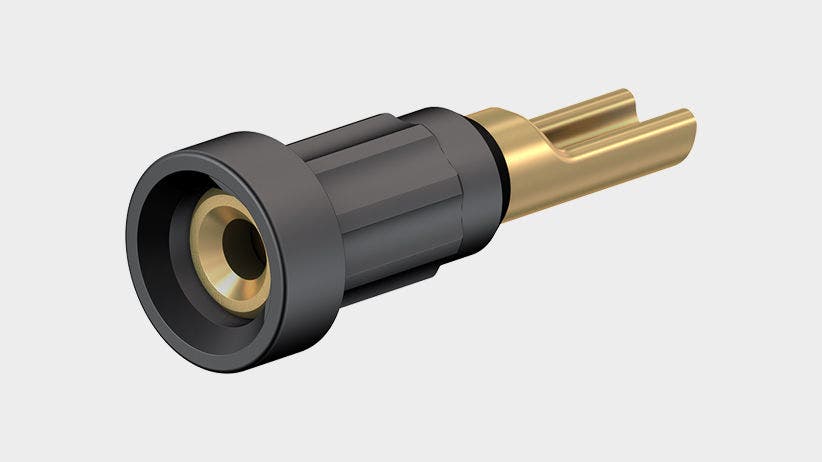 Insulated, Ø 1 mm, with spring-loaded MULTILAM. Brass.