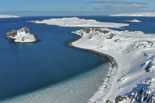 Detail image with King George Island, Antarctic