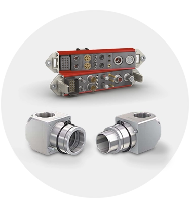 Multi electrical & fluids connectors