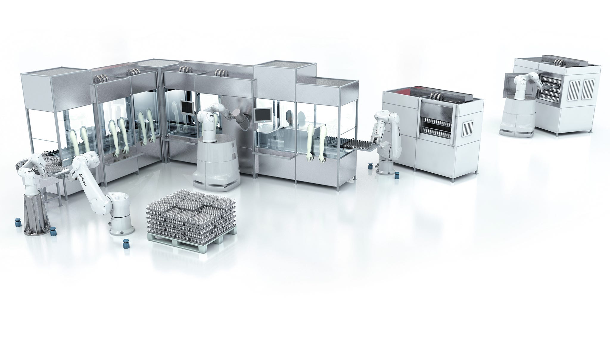 Auxiliary Pharma processes 3D line