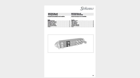 Teaser image with assembly instructions MA213-02 dedicated to coaxial connectors for CombiTac