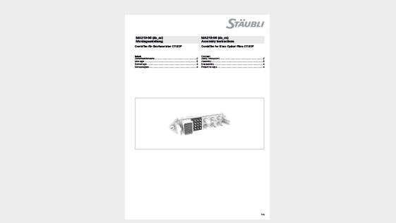 Teaser image with assembly instructions MA213-06 dedicated to Glass Optical Fibre connector CT-GOF for CombiTac