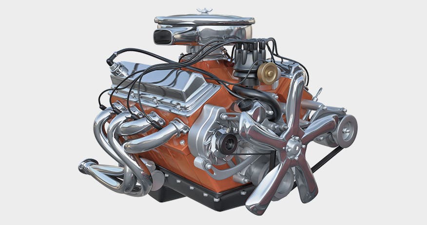 Product image with test bench for the testing of car engine, dedicated to the CombiTac system