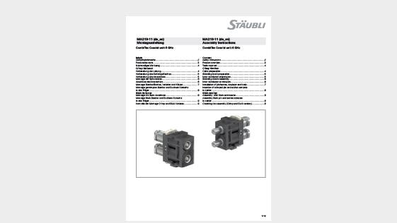 Teaser image with assembly instructions MA213-11 dedicated to Coaxial unit 6 GHz for CombiTac